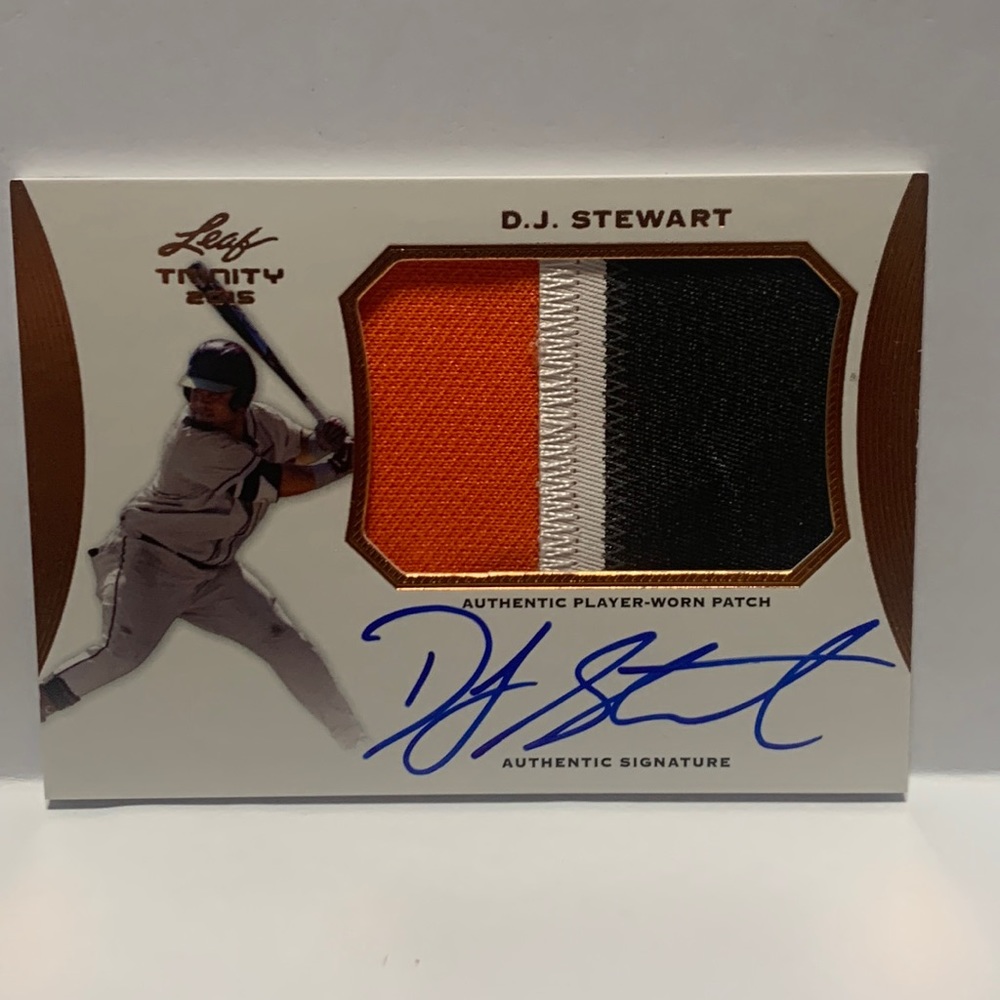 2015 Leaf Trinity Patch Auto Bronze DJ Stewart #PA-DJS Patch Auto (MISC9)